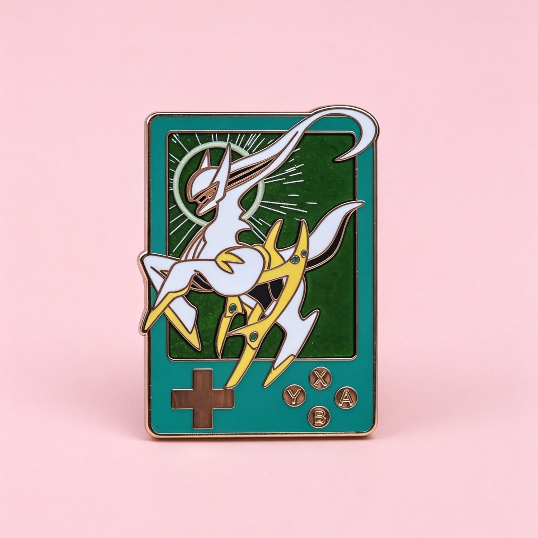 Enamel Pin - Game Boy Jirachi, Mewtwo, Kyogre, Groudon, Rayquaza, Arceus - Image 5