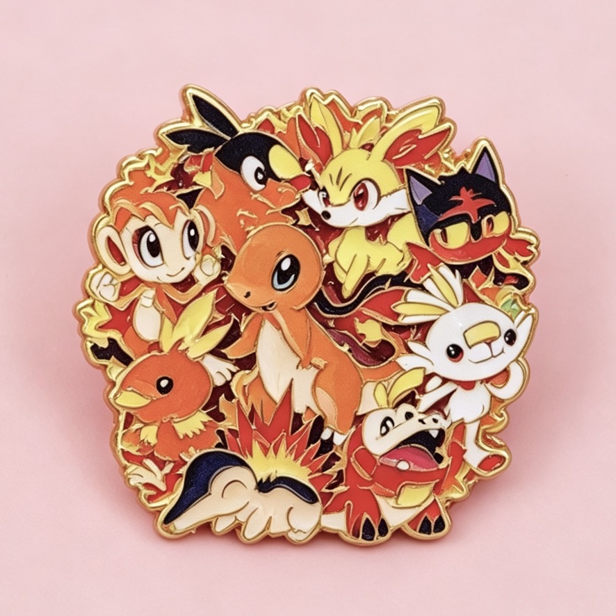 Enamel Pin - Charmander's Fire Friends