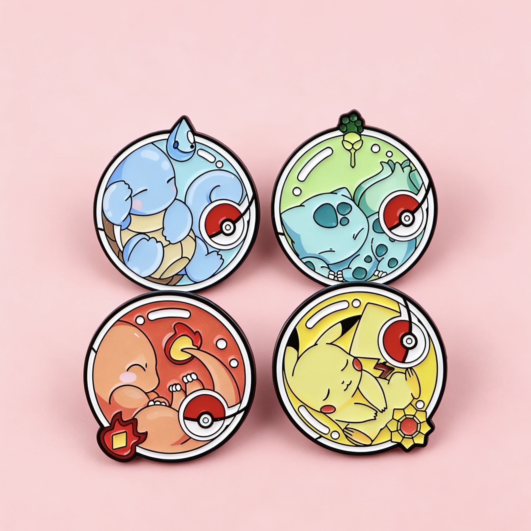 Enamel Pin - Pikachu and Starters
