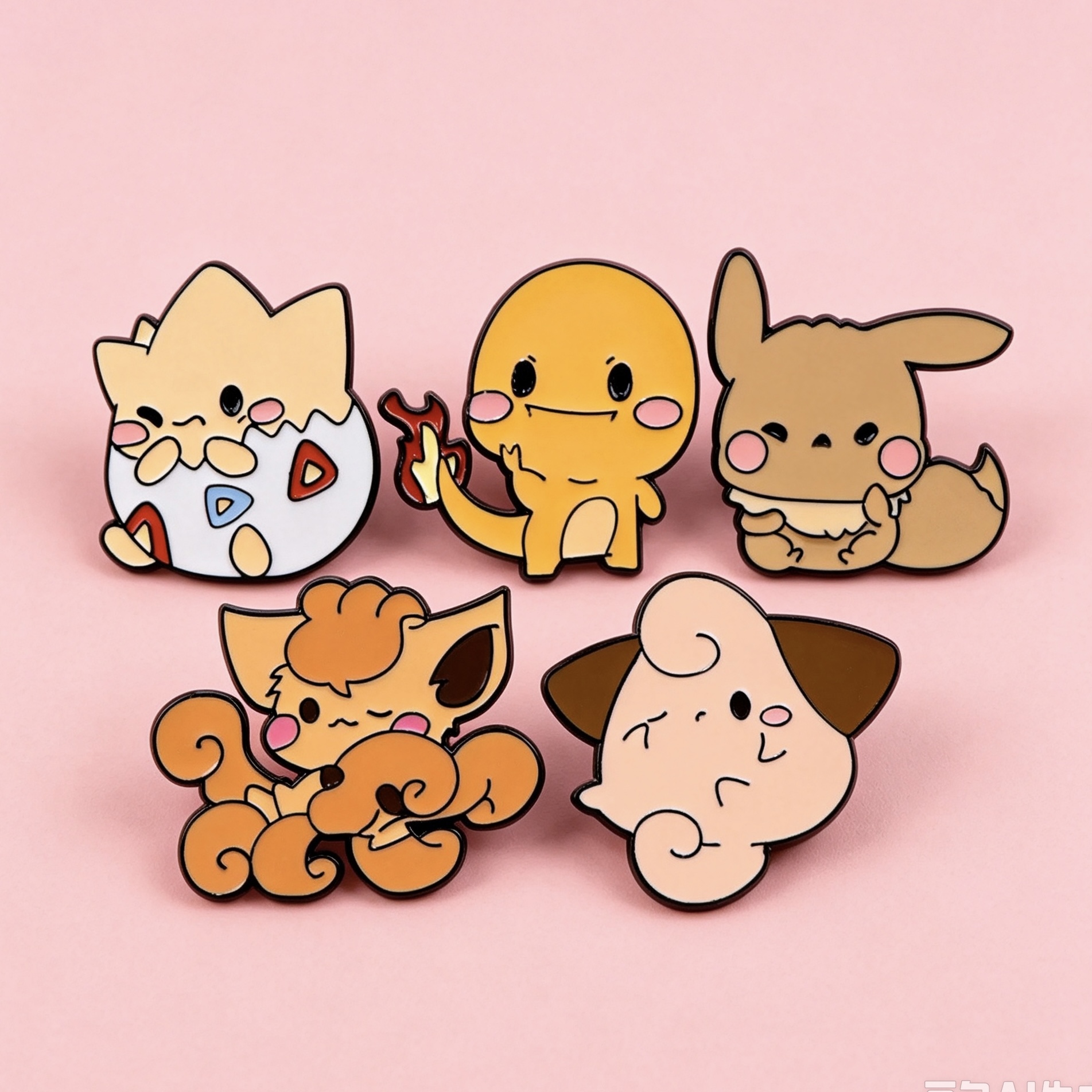 Enamel Pin - Togepi, Charmander, Eevee, Vulpix, Cleffa