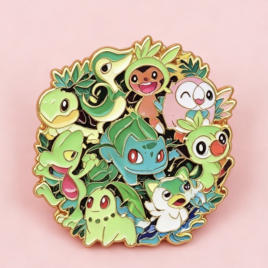 Enamel Pin - Bulbasaur's Grass Friends