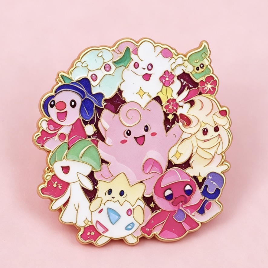 Enamel Pin - Clefairy's Fairy Friends