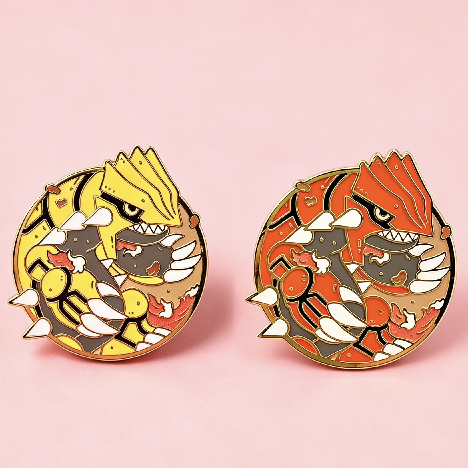 Enamel Pin - Groudon & Shiny Version