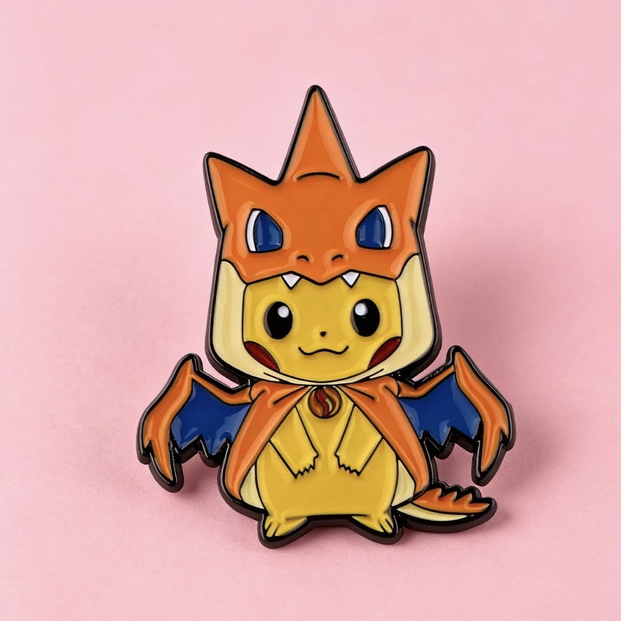 Enamel Pin - Charizard Poncho Pikachu