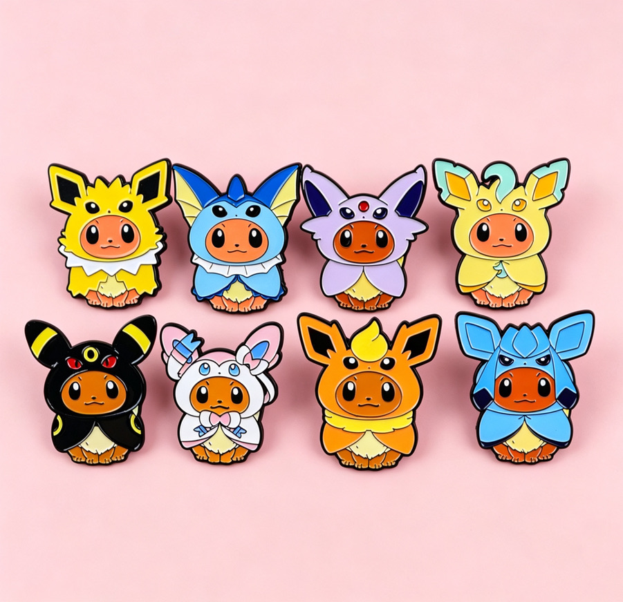Eevee Enamel Pin - Poncho Series