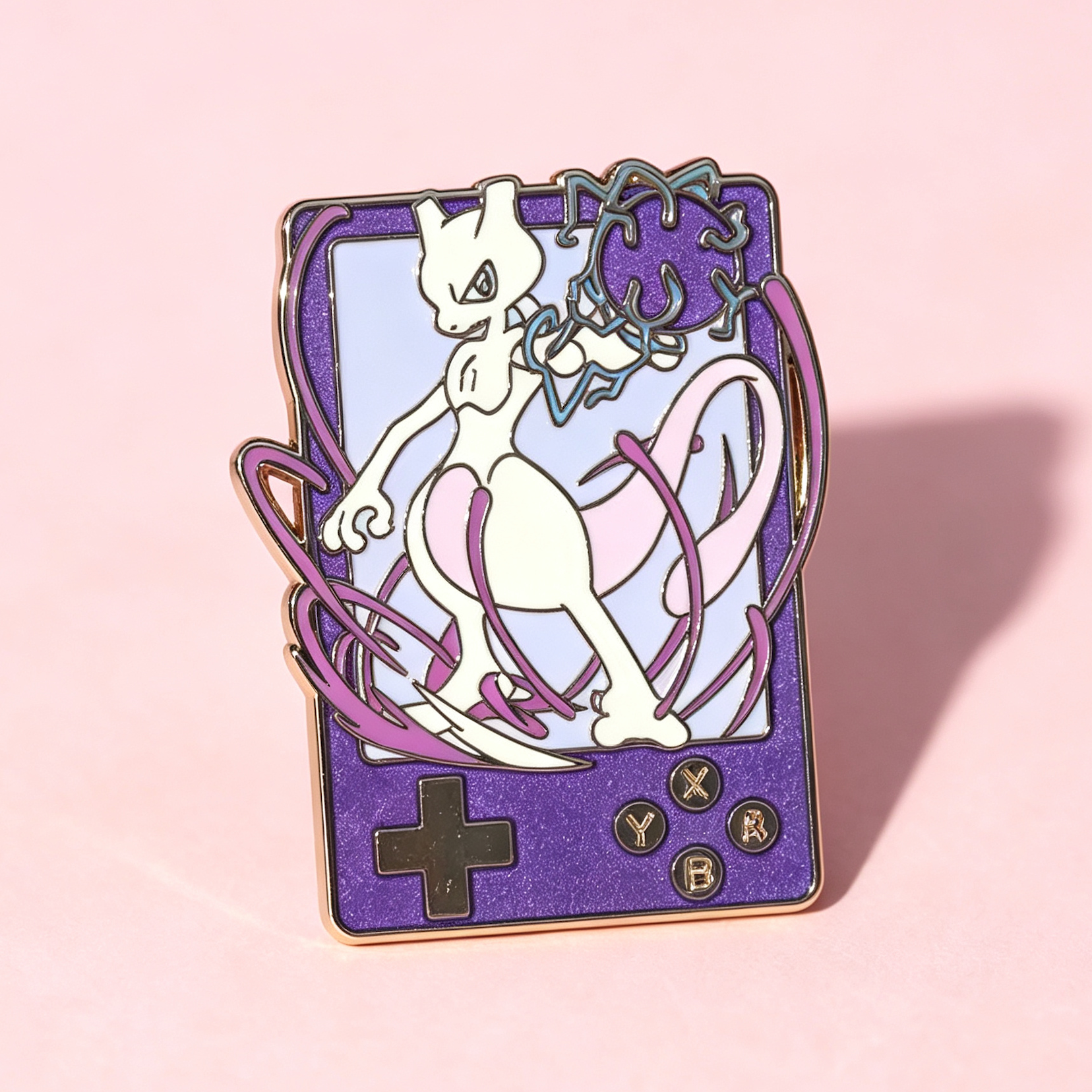 Enamel Pin - Game Boy Jirachi, Mewtwo, Kyogre, Groudon, Rayquaza, Arceus - Image 3