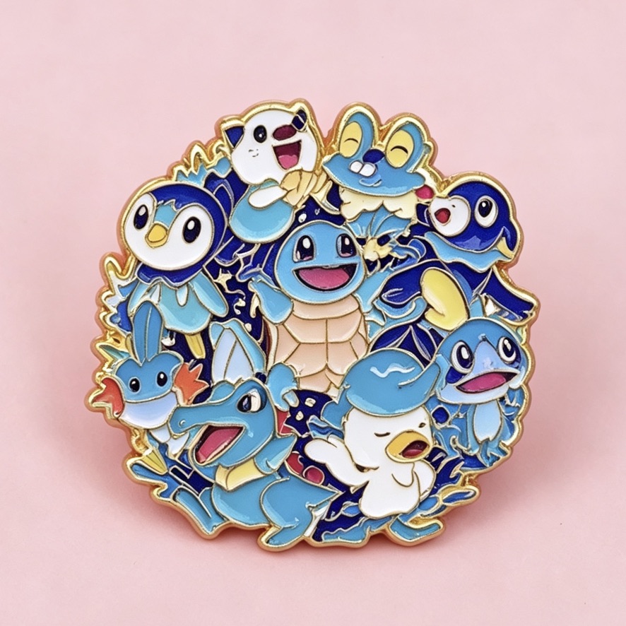Enamel Pin - Squirtle's Water Friends