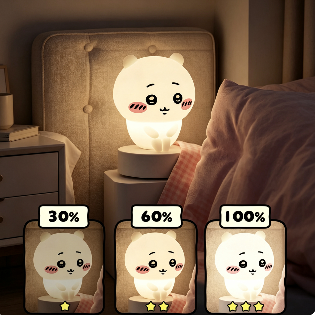 HOLLYBOX Official Chiikawa Tap‑Control Silicone Night Light - Image 6