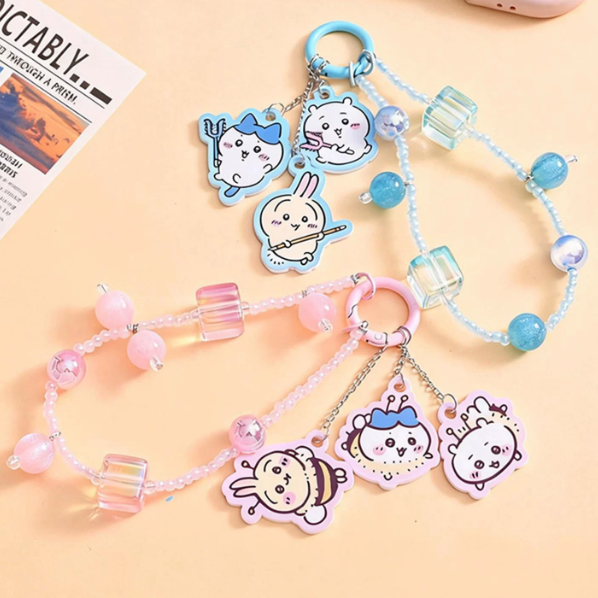 MINISO Chiikawa Beaded Keychain Phone Charm