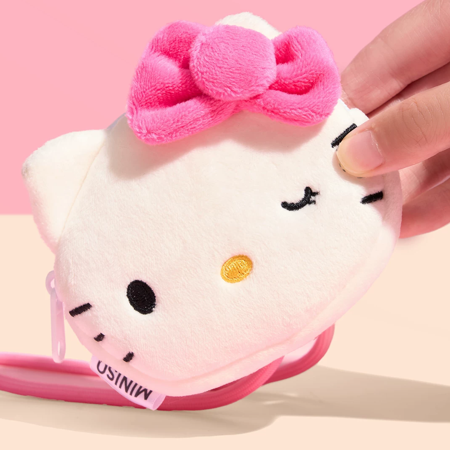 MINISO Sanrio Hello‑Kitty Neck‑Hanging Purse, Cute Lanyard Mini Storage Pouch - Image 3