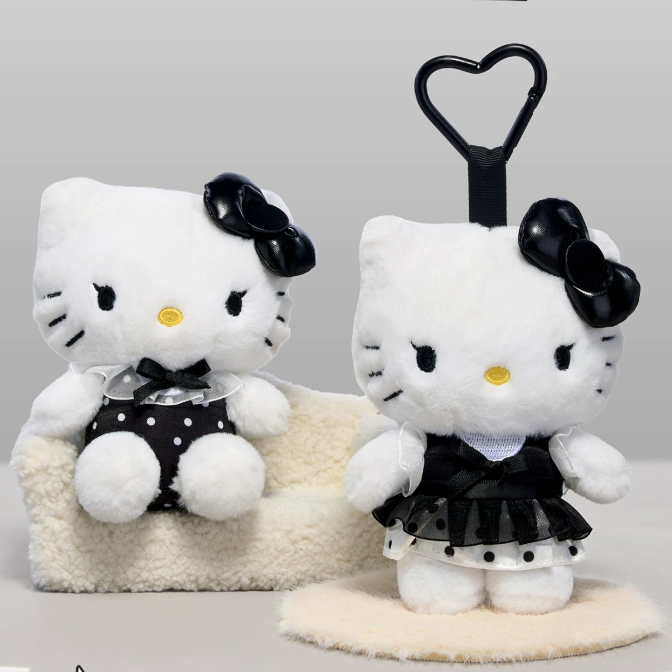MINISO Sanrio Polka‑Dot Series Hello Kitty Plush Pendant/Keychain