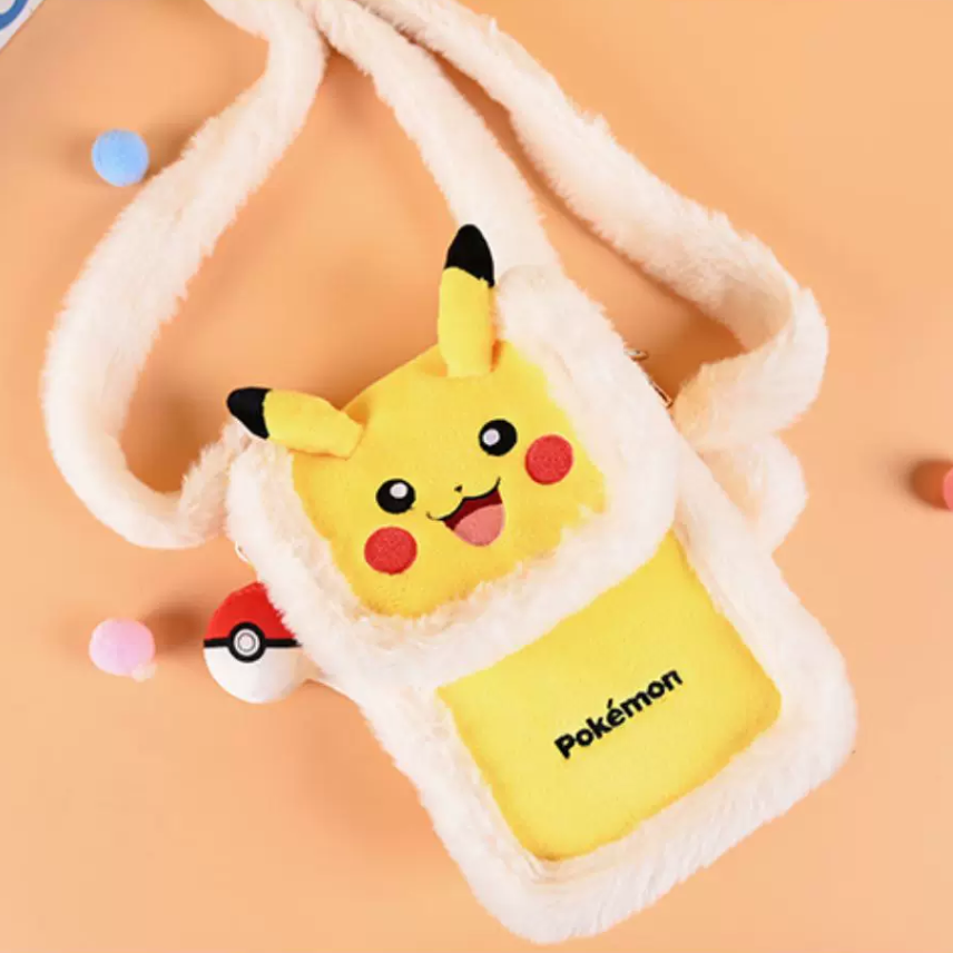 POTDEMIEL Pokémon Pikachu Plush Crossbody Bag
