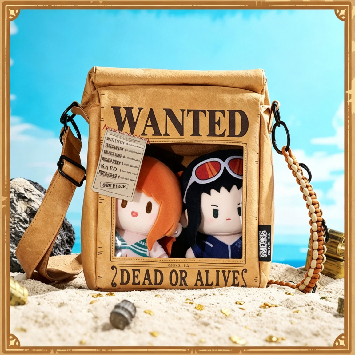 bilibiliGoods One Piece Wanted Poster Crossbody Ita Bag