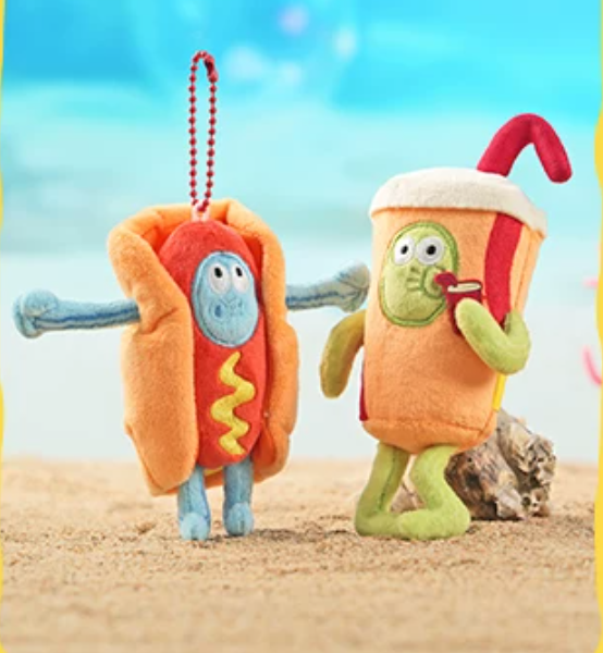 Potdemiel SpongeBob SquarePants Bikini Bottom Background Fish Clear Window Display Pendant with Plush Figures - Image 2